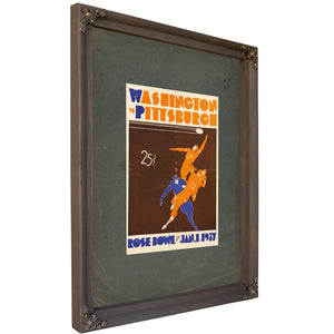 Rose Bowl Outlaw Football Program for the University of Washington — Bourbon Framed Canvas Print | Bella Frye