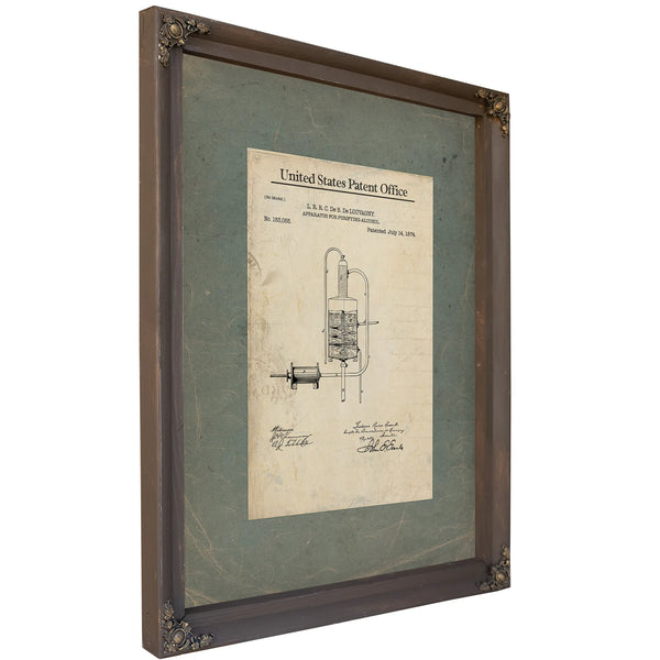 The Alchemists Secret De Louvagny Distillation Patent of 1874 — Bourbon Framed Canvas Print | Bella Frye