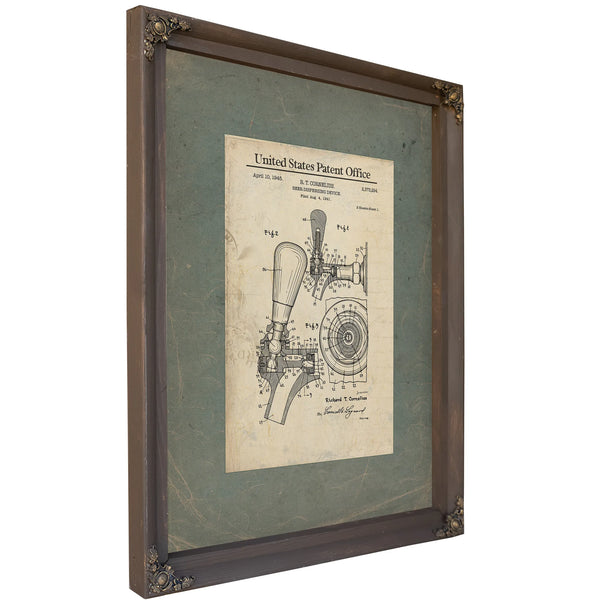 The Publicans Precision Cornelius Beer Tap Patent — Framed Wall Art Room View | Bella Frye