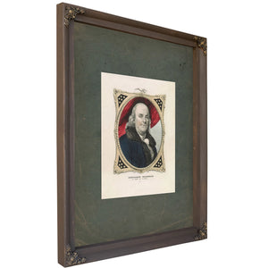 Benjamin Franklin the Statesman and Philosopher 1847 — Bourbon Framed Canvas Print | Bella Frye