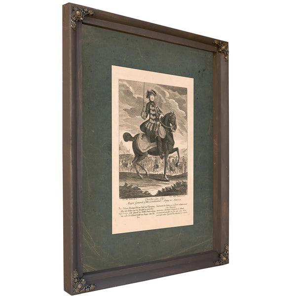 Charles Lee Esqr Major General of the Continental Army in America 1776 179 — Bourbon Framed Canvas Print | Bella Frye