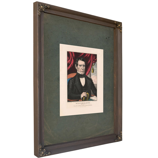 William R King Democratic Candidate for Vice President of the United States 1852 — Bourbon Framed Canvas Print | Bella Frye