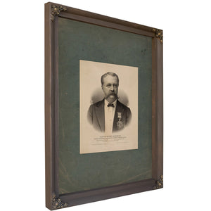 Justus Henry Rathbone Founder Past Supreme Chancellor of the Order of Knights of Pythias 189 — Bourbon Framed Canvas Print | 