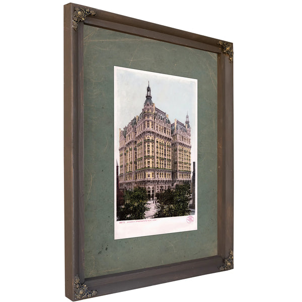 The Ansonia Gilded Age Monument to Manhattan Grandeur — Bourbon Framed Canvas Print | Bella Frye