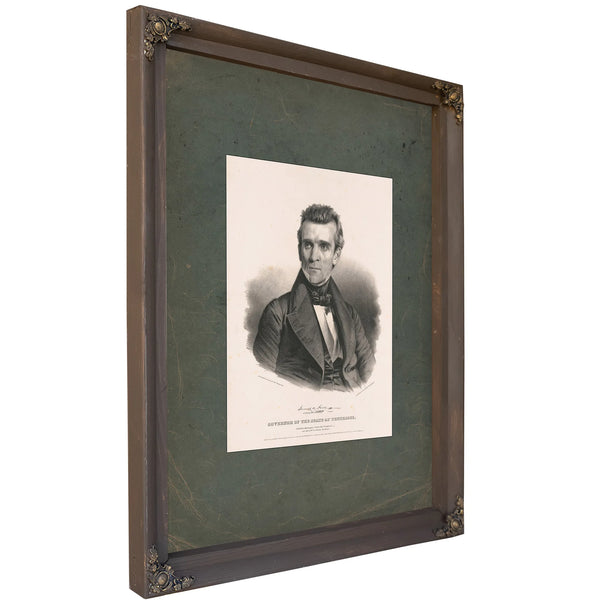 James K Polk Governor of the State of Tennessee 1838 — Bourbon Framed Canvas Print | Bella Frye