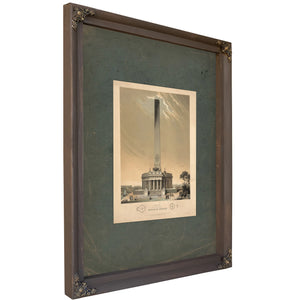 Design of the National Washington Monument 1846 — Bourbon Framed Canvas Print | Bella Frye