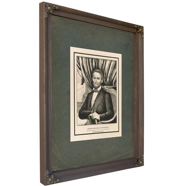 Abraham Lincoln_ Sixteenth President of the United States 1861 — Bourbon Framed Canvas Print | Bella Frye