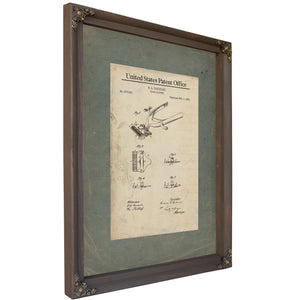 The Barbers Instrument Patent No. 2379 — Bourbon Framed Canvas Print | Bella Frye