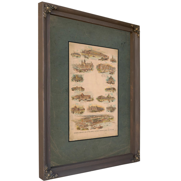 Birds Eye View of the Worlds Columbian Exposition Chicago Ill Usa 1893 1892 — Bourbon Framed Canvas Print | Bella Frye
