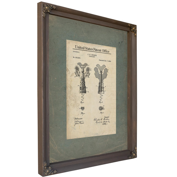 The Hudson Corkscrew Patent of 1886 — a Victorian Mechanical Marvel — Framed Wall Art Room View | Bella Frye