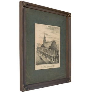 The Old Post Office New York 1877 — Bourbon Framed Canvas Print | Bella Frye