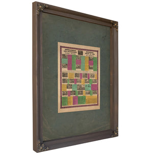 Geographical Historical and Statistical Chart of the United States of America 1835 — Bourbon Framed Canvas Print | Bella Frye