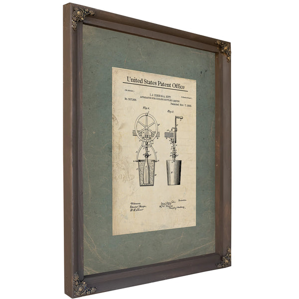 The Cobin Hitt Cooling Apparatus Patent Print — Framed Wall Art Room View | Bella Frye