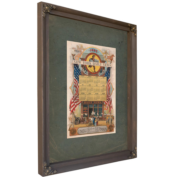 New York Daily News 1886 — Bourbon Framed Canvas Print | Bella Frye