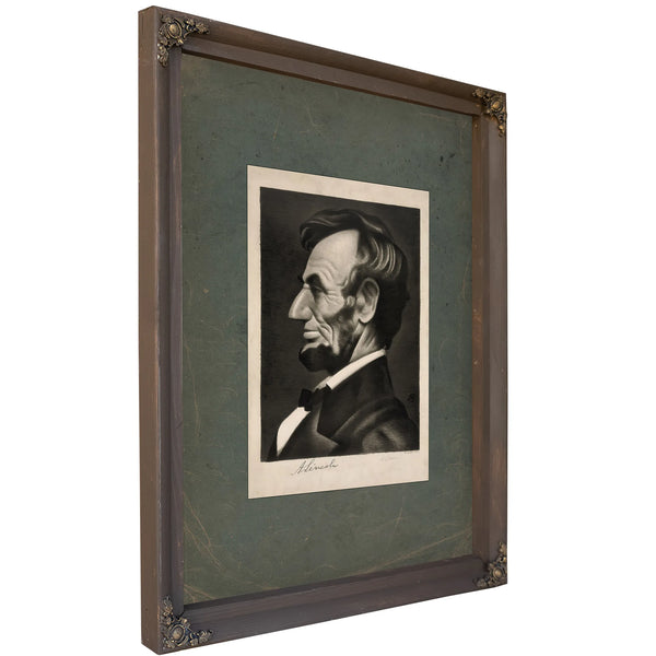 Abraham Lincoln 19th Century 2 — Bourbon Framed Canvas Print | Bella Frye