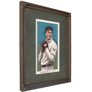 Christy Mathewson New York Giants Baseball Card Portrait 4 — Bourbon Framed Canvas Print | Bella Frye