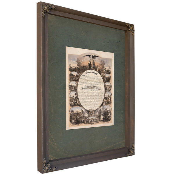 Emancipation Proclamation 1864 — Bourbon Framed Canvas Print | Bella Frye