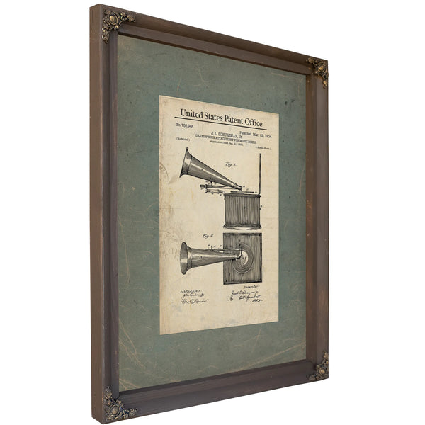 The Schureman Sound Machine Patent Print — Framed Wall Art Room View | Bella Frye