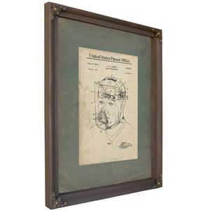 Us Patent No. 296692 Head Protector by Dg Lough (196) — Bourbon Framed Canvas Print | Bella Frye