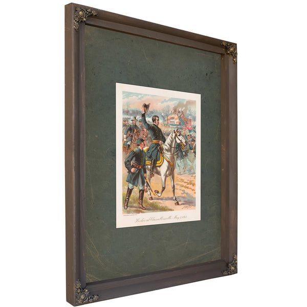 Hooker at Chancellorsville May 3 1863 19 — Bourbon Framed Canvas Print | Bella Frye
