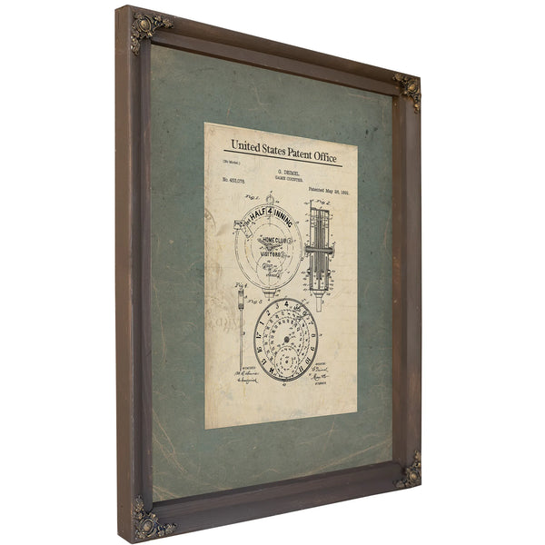 Us Patent No. 45378 Game Counter by G Deimel May 26 1891 — Bourbon Framed Canvas Print | Bella Frye