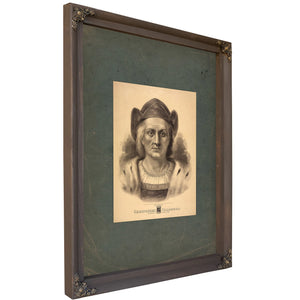 Christopher Columbus Discoverer of America 1492 1892 — Verdigris Framed Canvas Print | Bella Frye