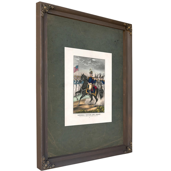 General Taylor and Staff the Heroes of Palo Alto Reseca De La Palma Monterey and Buena Vista 1847 — Bourbon Framed Canvas Pri