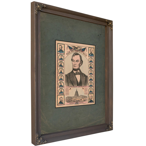 Our Patriots of the War Abraham Lincoln 1863 — Bourbon Framed Canvas Print | Bella Frye