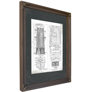 The Sunken Chamber Baltimore Caisson Engineering Blueprint — Bourbon Framed Canvas Print | Bella Frye
