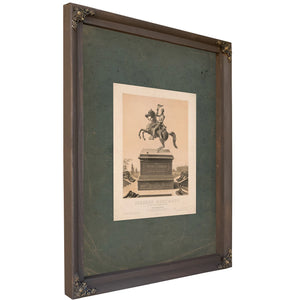 Jackson Monument in the City of Washington 1848 — Bourbon Framed Canvas Print | Bella Frye