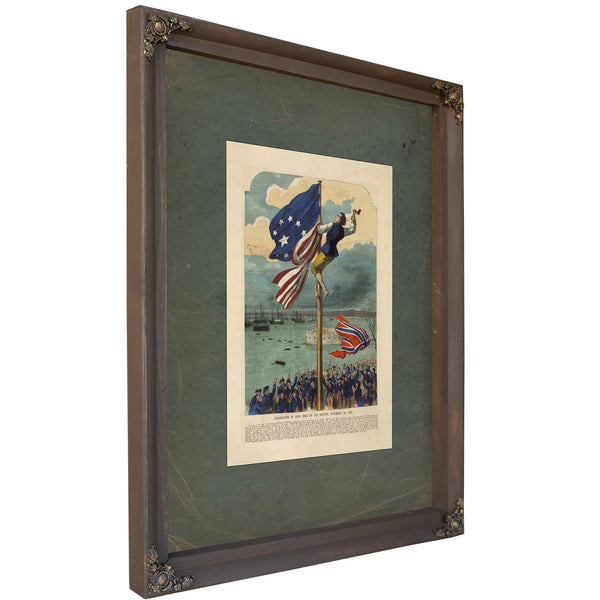 Evacuation of New York by the British November 25 1783 1883 — Bourbon Framed Canvas Print | Bella Frye