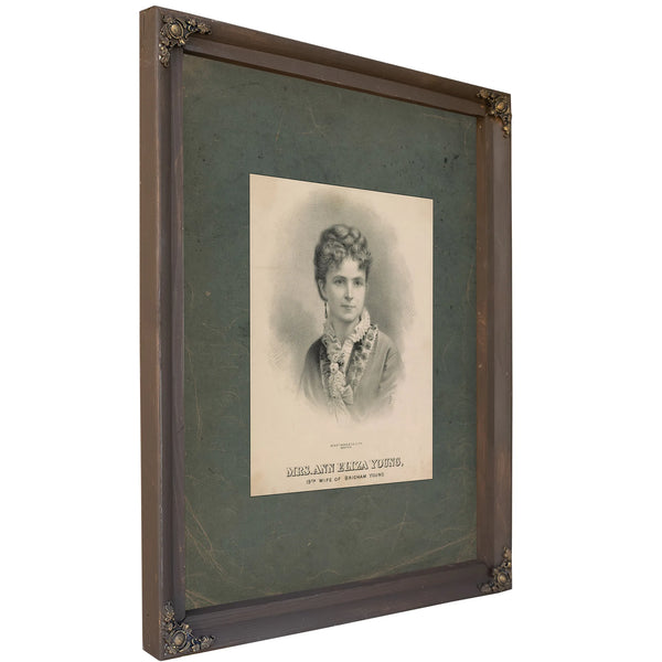 Mrs Ann Eliza Young 19th Wife of Brigham Young 1869 1875 — Bourbon Framed Canvas Print | Bella Frye