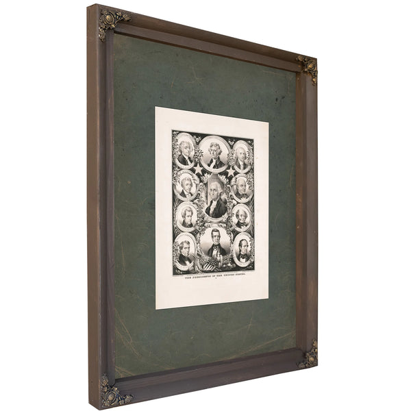 The Presidents of the United States 1847 — Bourbon Framed Canvas Print | Bella Frye