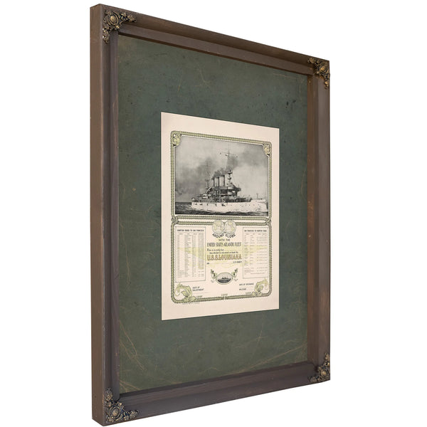 Around the Globe With the United States Atlantic Fleet 199 — Bourbon Framed Canvas Print | Bella Frye