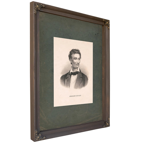 Abraham Lincoln as a Young Man 19th Century — Bourbon Framed Canvas Print | Bella Frye