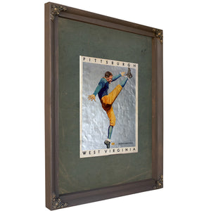 October 7 1933 Program for the Pitt Versus West Virginia Football Game — Bourbon Framed Canvas Print | Bella Frye