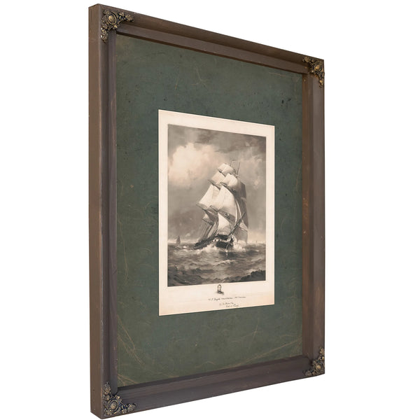 Ys Frigate Constitution Old Ironside 1896 — Bourbon Framed Canvas Print | Bella Frye