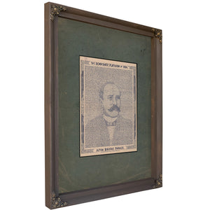 Democratic Platform of 194 Alton Brooks Parker 194 — Bourbon Framed Canvas Print | Bella Frye