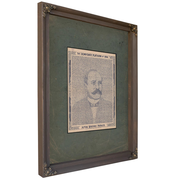 Democratic Platform of 194 Alton Brooks Parker 194 — Bourbon Framed Canvas Print | Bella Frye