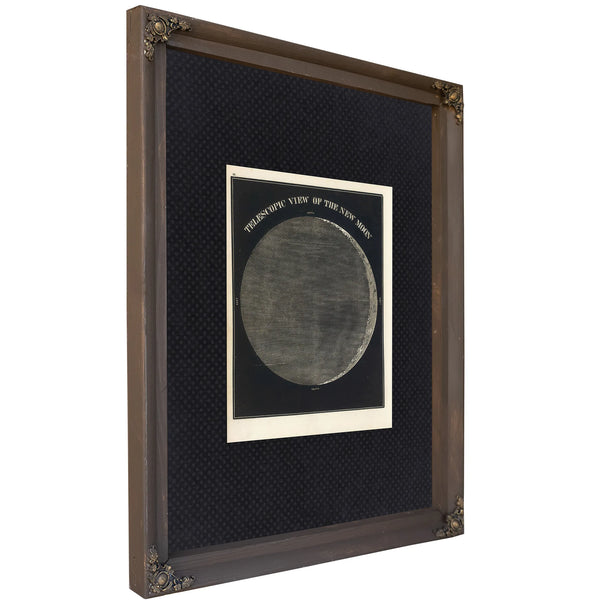 The Dark Side Revealed Smith's Lunar Shadow Study — Bourbon Framed Canvas Print | Bella Frye