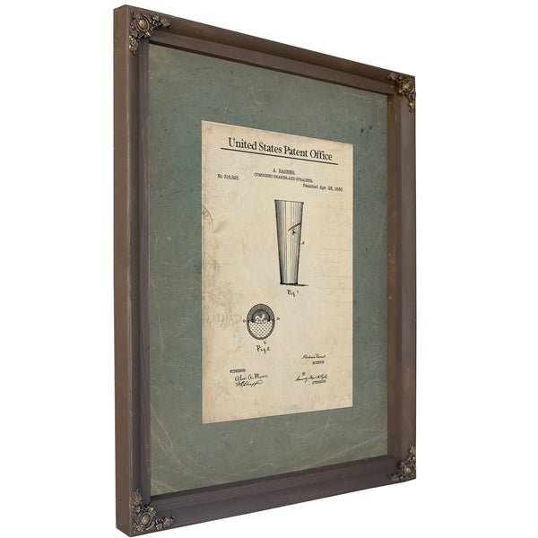 The Barkeeps Invention Patent Drawing No 316825 — Framed Wall Art Room View | Bella Frye