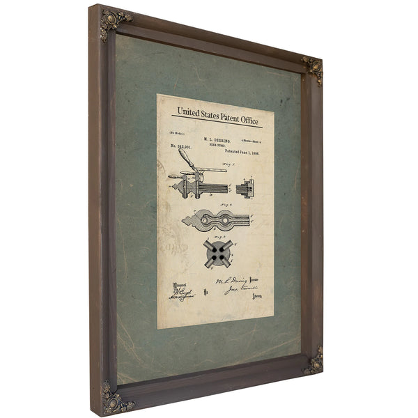 The Publicans Apparatus Beer Pump Patent Drawing — Framed Wall Art Room View | Bella Frye