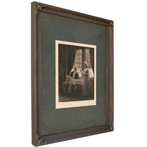 Washington and Nellie Custis at Mount Vernon 198 — Bourbon Framed Canvas Print | Bella Frye