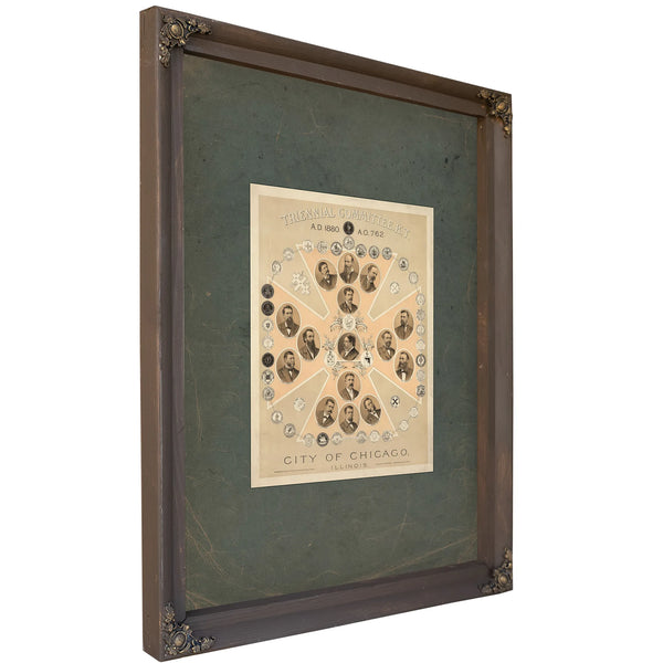 Triennial Committee Kt City of Chicago Illinois 188 — Bourbon Framed Canvas Print | Bella Frye
