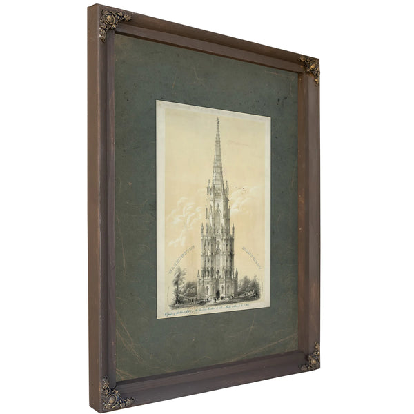 Washington Monument 1844 — Bourbon Framed Canvas Print | Bella Frye