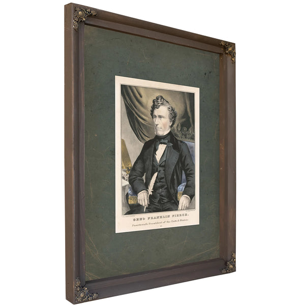 Genl Franklin Pierce Fourteenth President of the United States 1853 — Bourbon Framed Canvas Print | Bella Frye