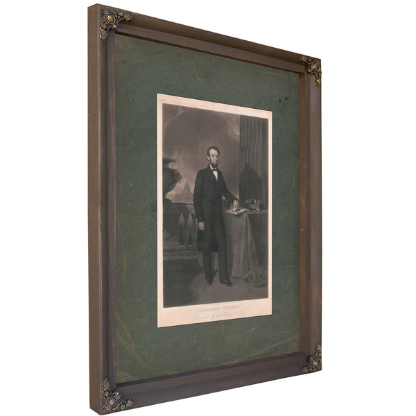 Abraham Lincoln President of the United States 19th Century — Bourbon Framed Canvas Print | Bella Frye