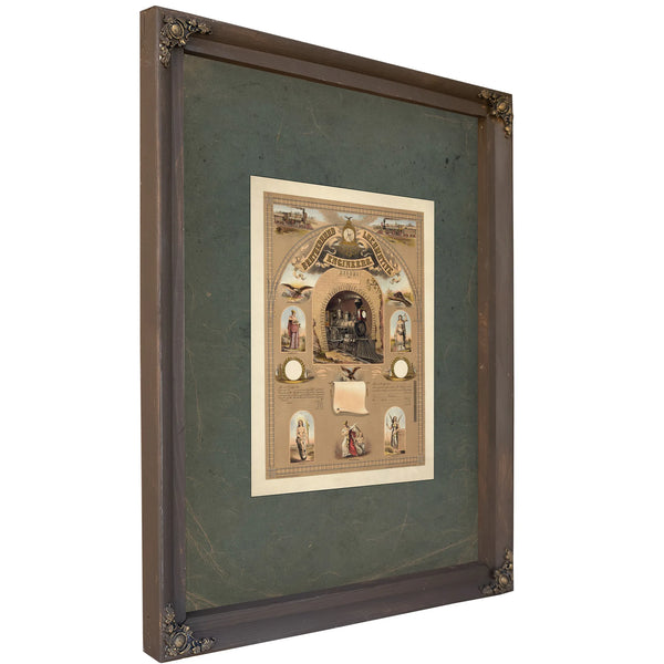 Brotherhood of Locomotive Engineers 1877 — Bourbon Framed Canvas Print | Bella Frye
