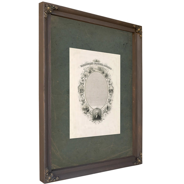 Washingtons Farewell Address 1856 — Bourbon Framed Canvas Print | Bella Frye