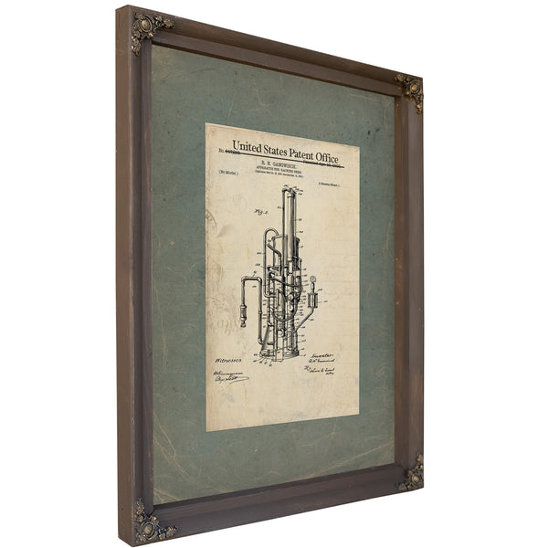 The Brewers Contraption — Patent Drawing of Victorian Beer Racking Machinery — Framed Wall Art Room View | Bella Frye
